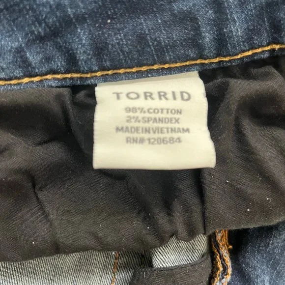 Torrid Women's Dark Wash Stretch Short Shorts Size 20 Style 10305902 - Picture 9 of 9